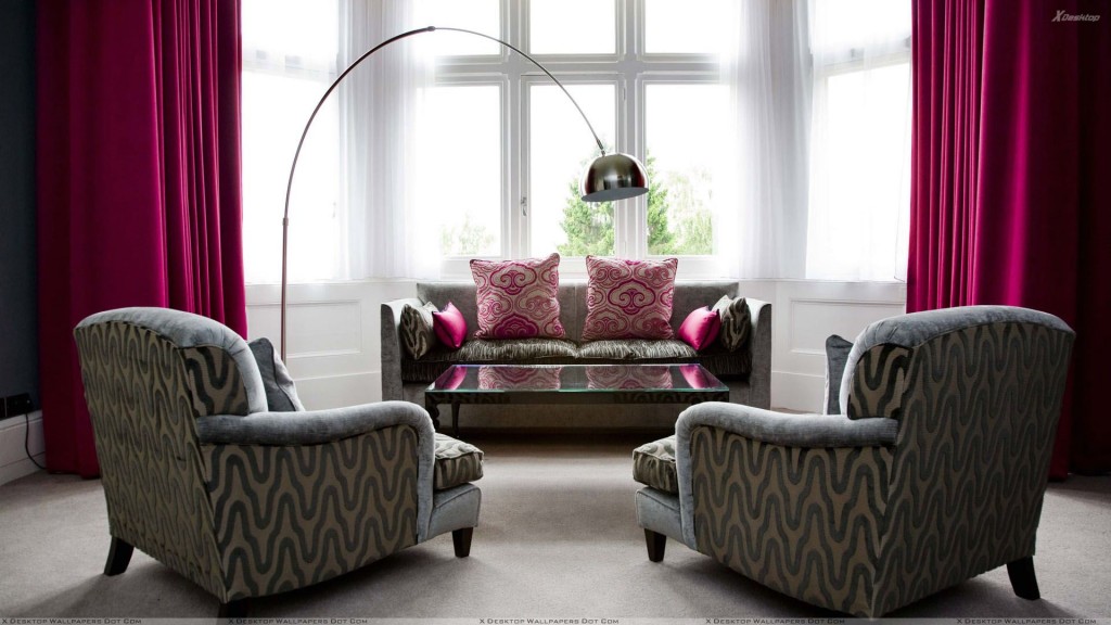 grey-designing-sofa-set-and-pink-curtains-in-room