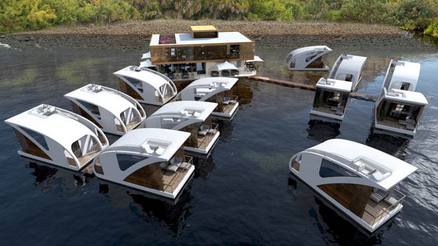 Floating hotel and apartments